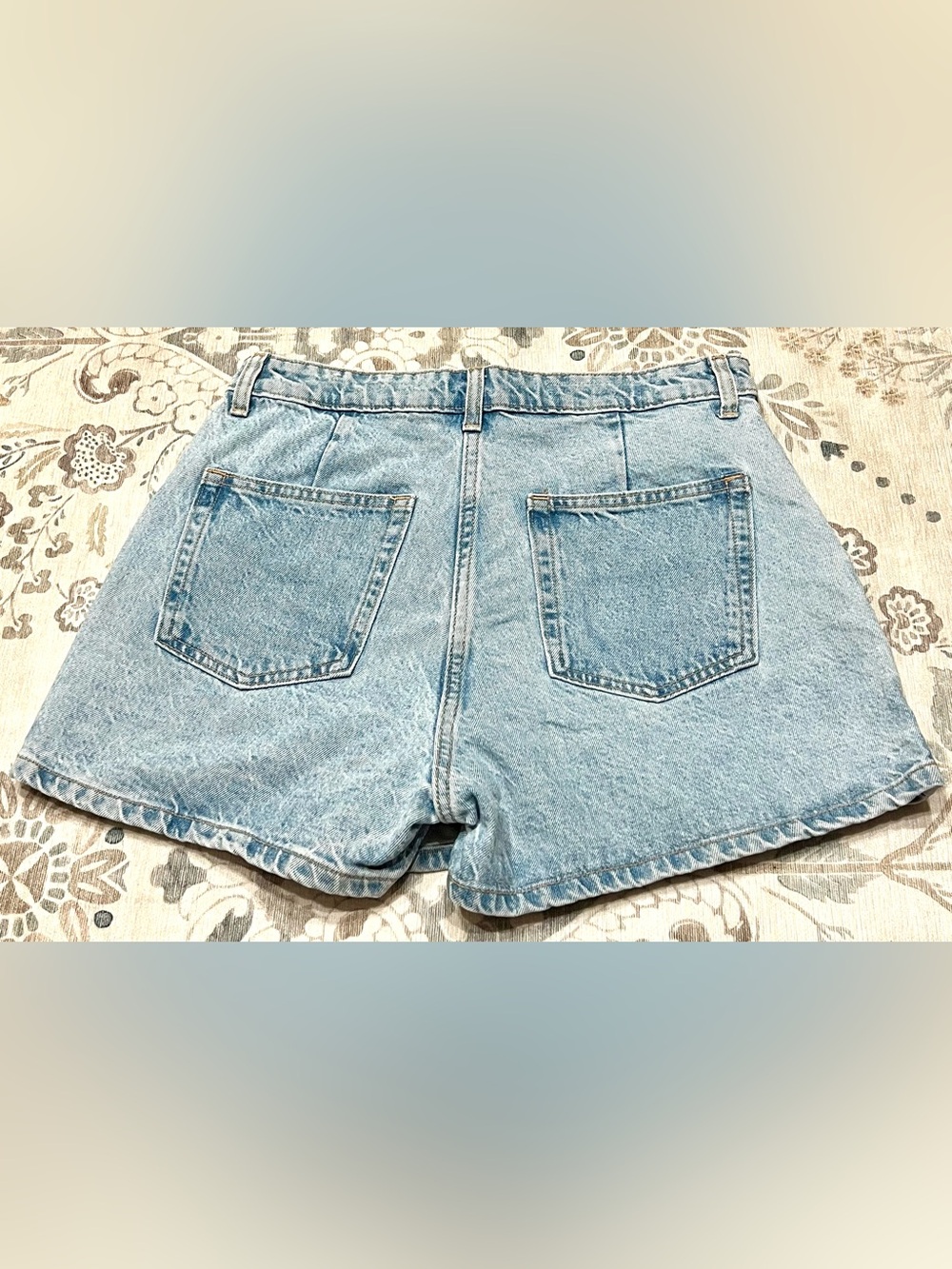 Zara Denim Skort Light Blue Wash Size Medium - Picture 2 of 6